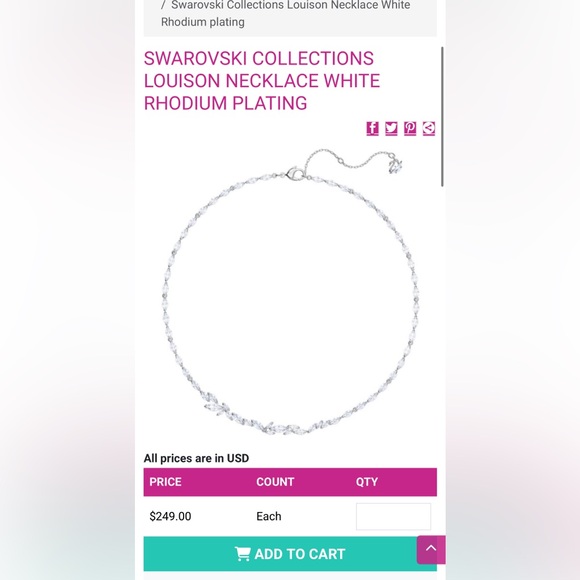 Swarovski Collections Louison Necklace - Picture 7 of 7